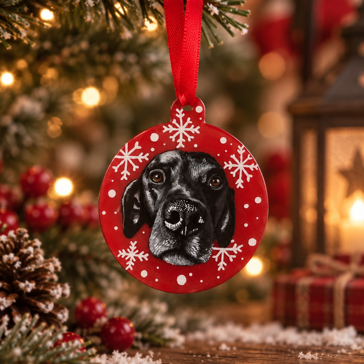 Hand Painted Painted Pet Bauble