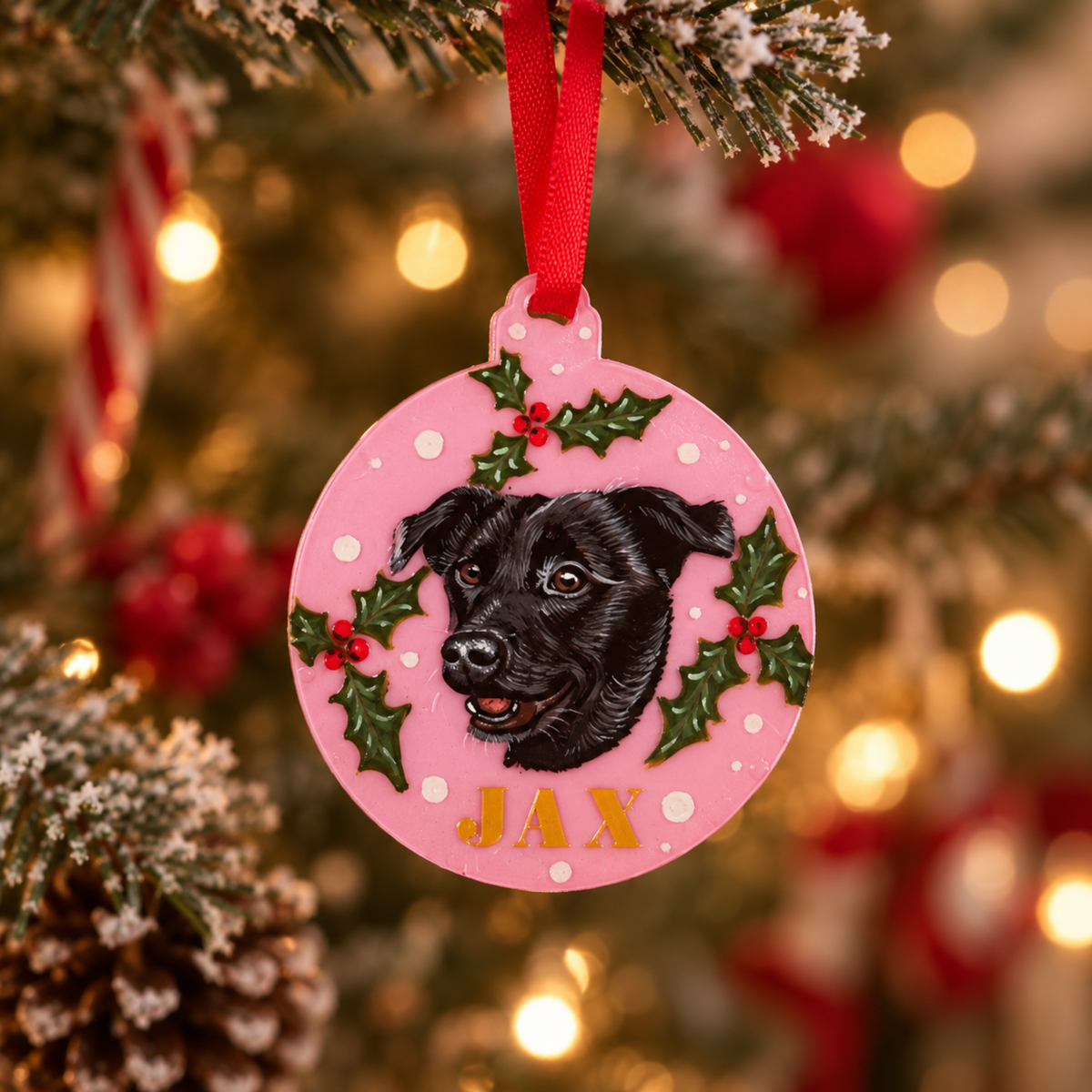 Hand Painted Painted Pet Bauble